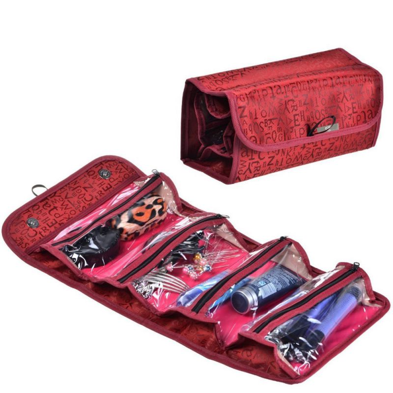 Travel Rollup Cosmetics Makeup Beauty Case Organizer Pouch Hanging